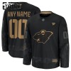 Minnesota Wild Hockeydrakt Custom Fanatics Military Appreciation Practice 2024-25 Svart - Barn